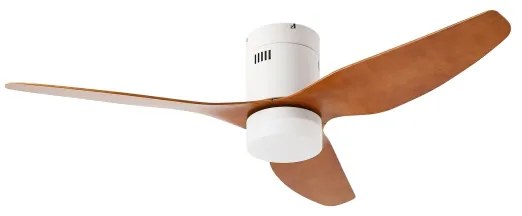 ZEVENTI - LED ventilator de tavan PADUA LED/18W/230V Wi-Fi Tuya alb/maro + telecomandă