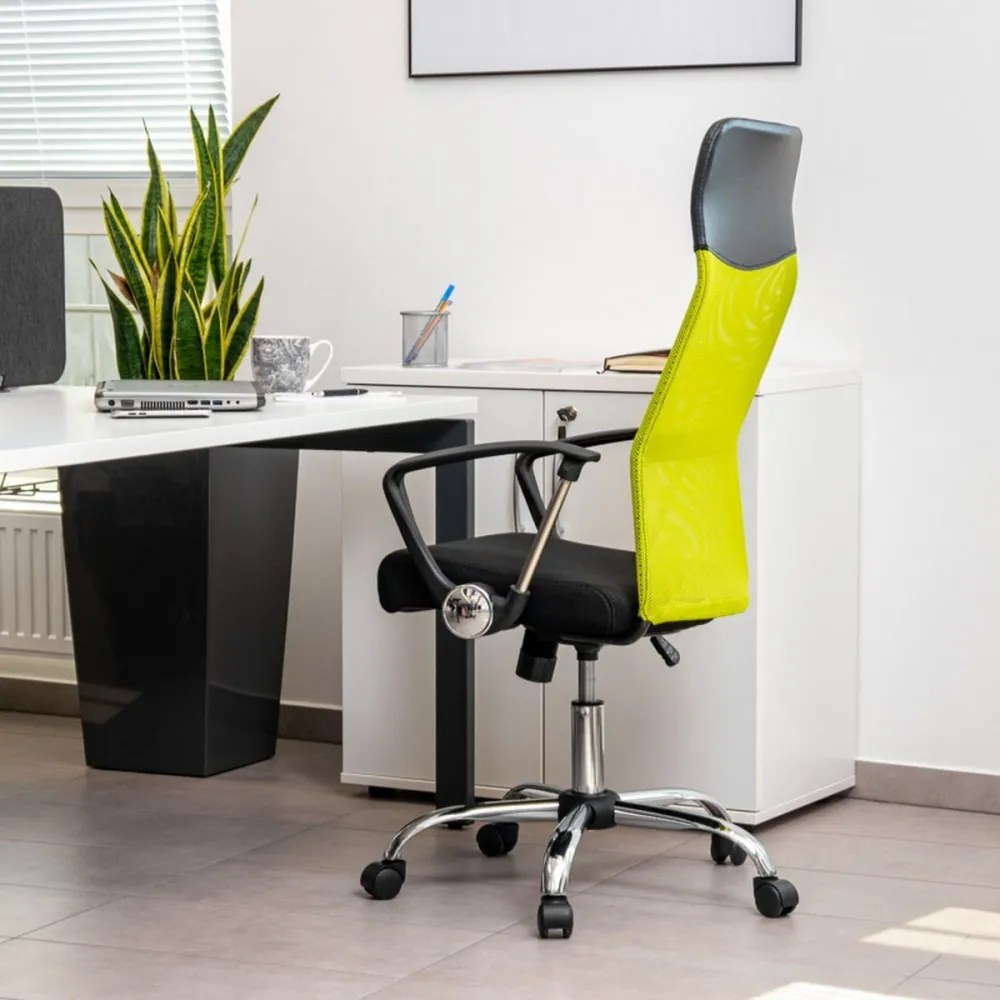 Scaun rotativ Lincoln negru-verde