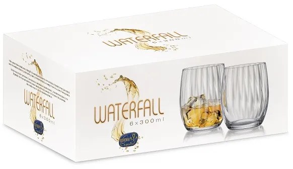 Pahar de vodka Bohemia Royal Waterfall 300ml, 6 buc 650700