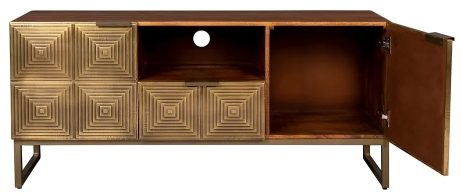Comodă TV aurie din lemn de mango 40x60 cm Volan – Dutchbone