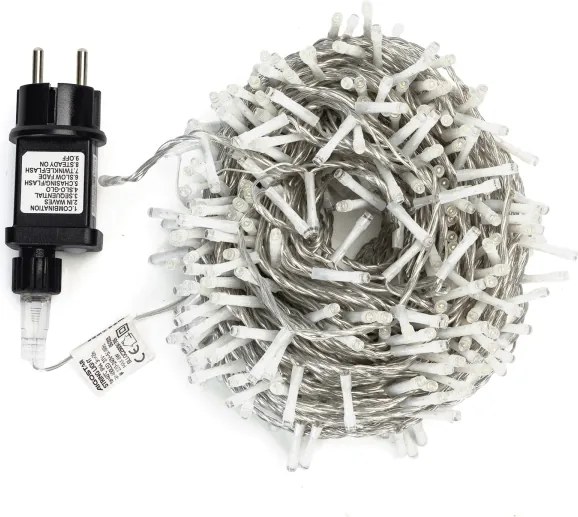 Aigostar - Ghirlandă LED de exterior pentru Crăciun 400xLED/6W/230V 20m IP44 alb cald