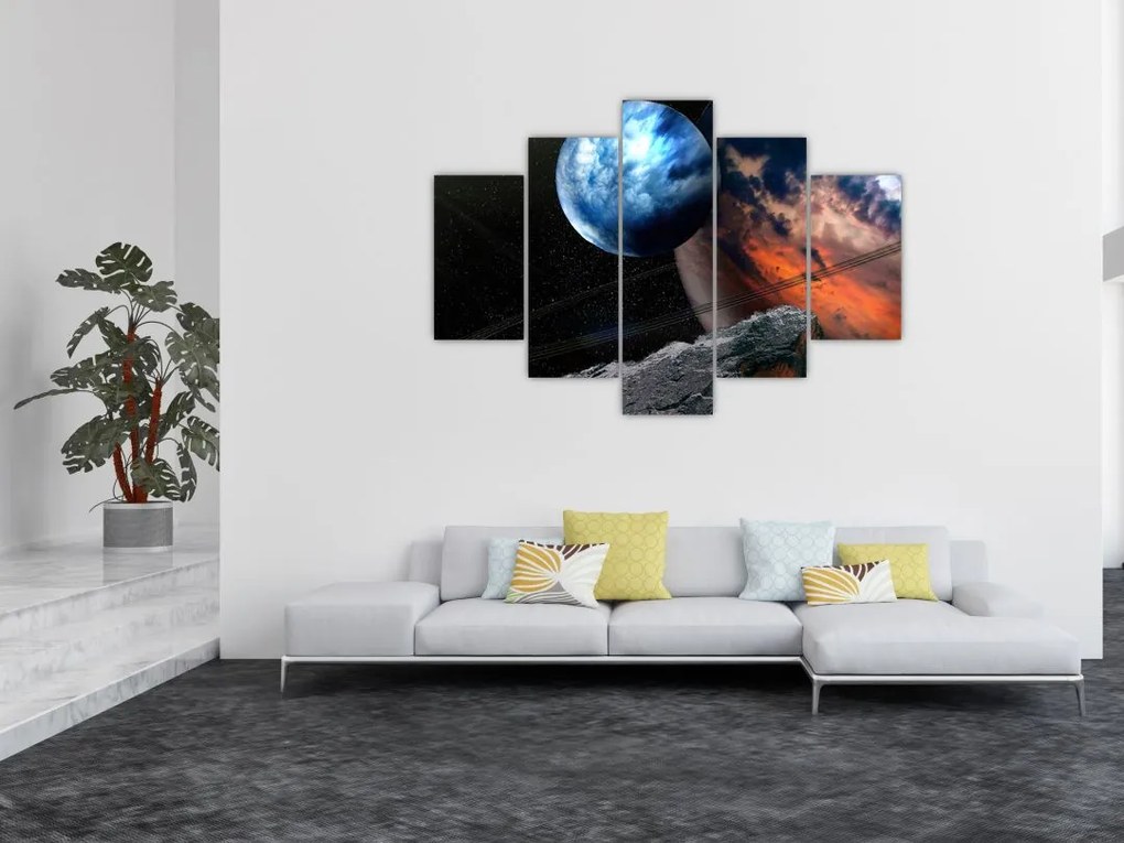 Tablou planetei în cosmos (150x105 cm)