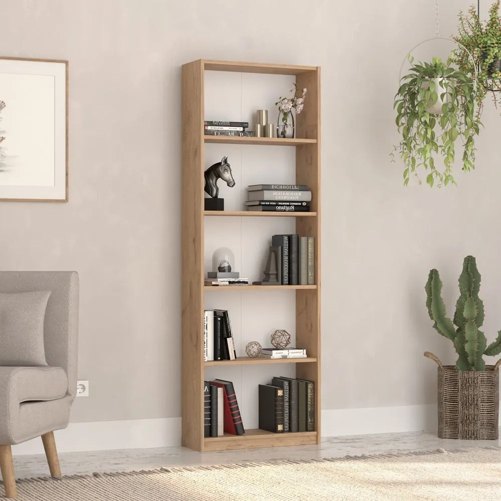 Biblioteca Adore Nurdan, 5 rafturi, 58x170x23 cm