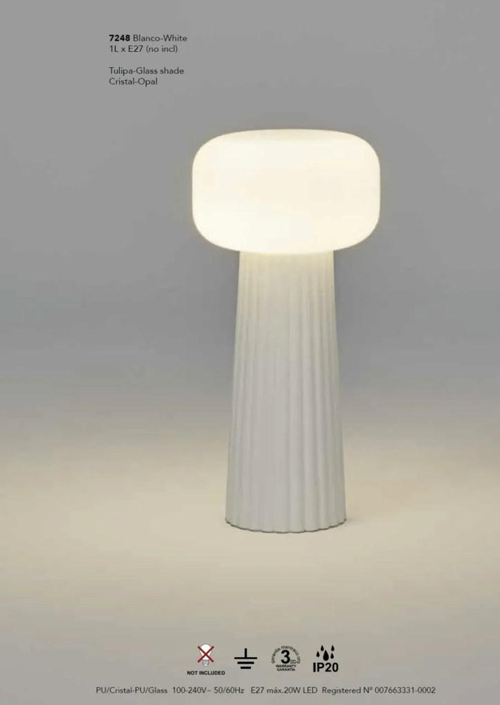 Veioza design modern decorativ Faro alba