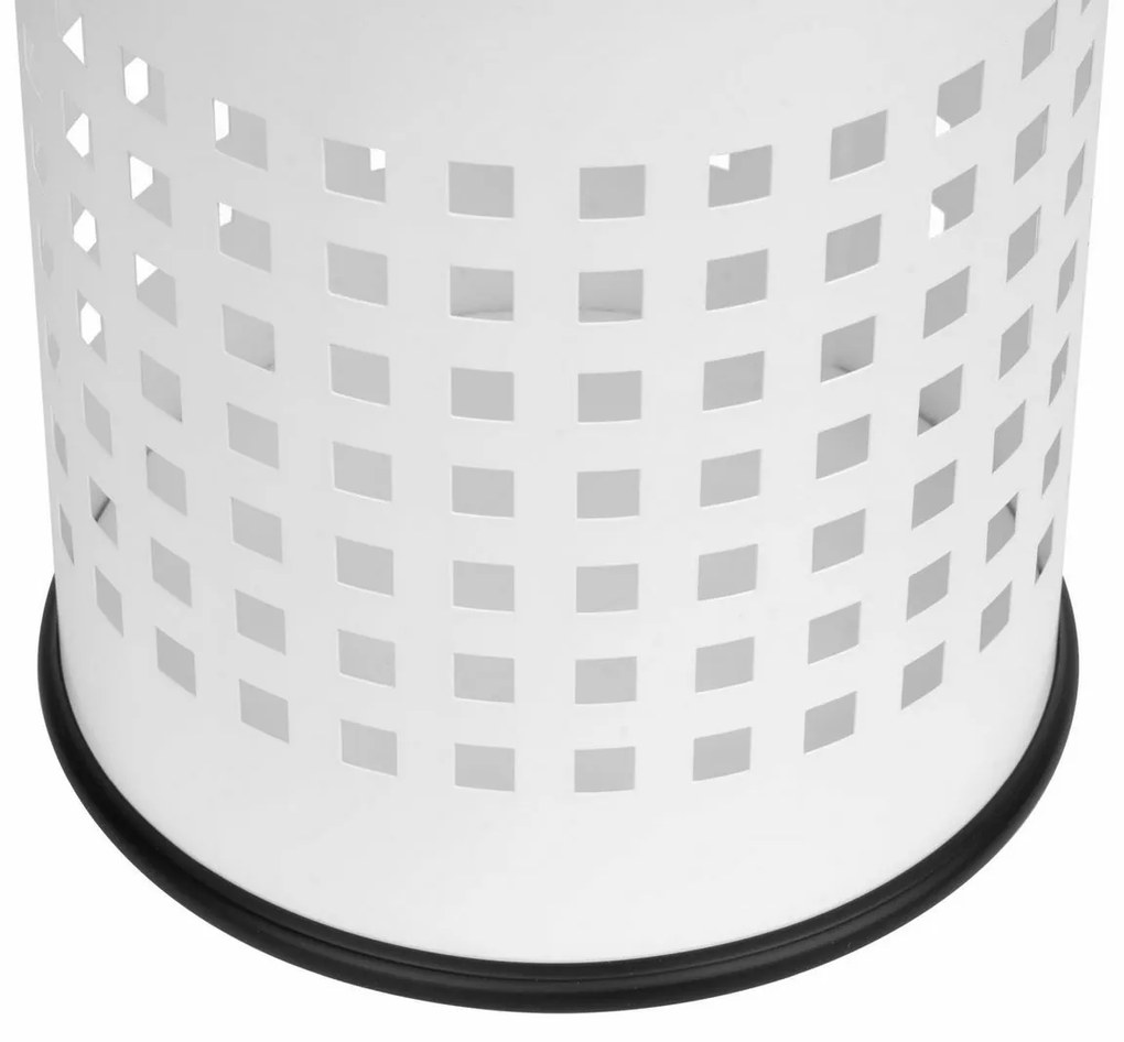 Alda Coș de gunoi Officer perforat 7 l, alb, 7 l