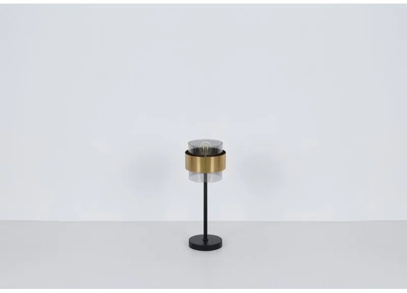 Veioza, lampa de masa design modern MILLEY negru, auriu