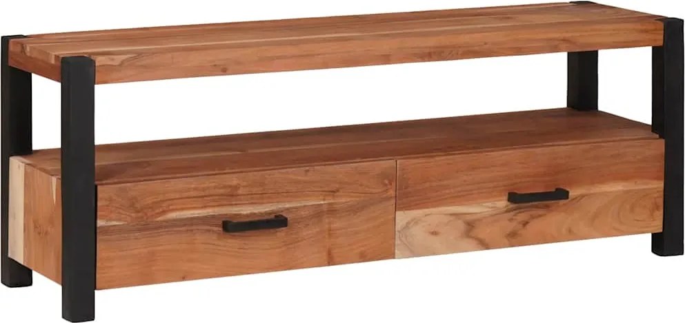 vidaXL Cabinet TV cu sertar Maro 110 x 30 x 40 cm lemn masiv de acacia