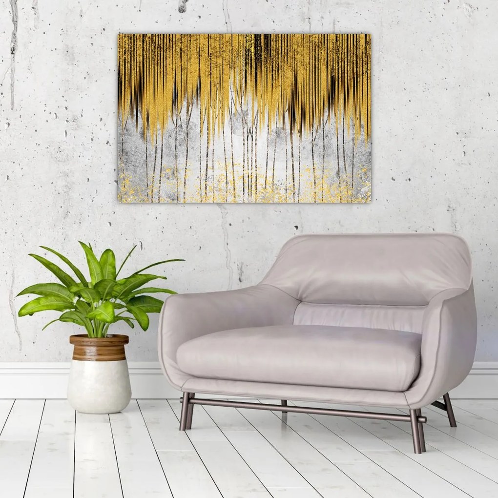 Tablou - Linii de aur (90x60 cm)