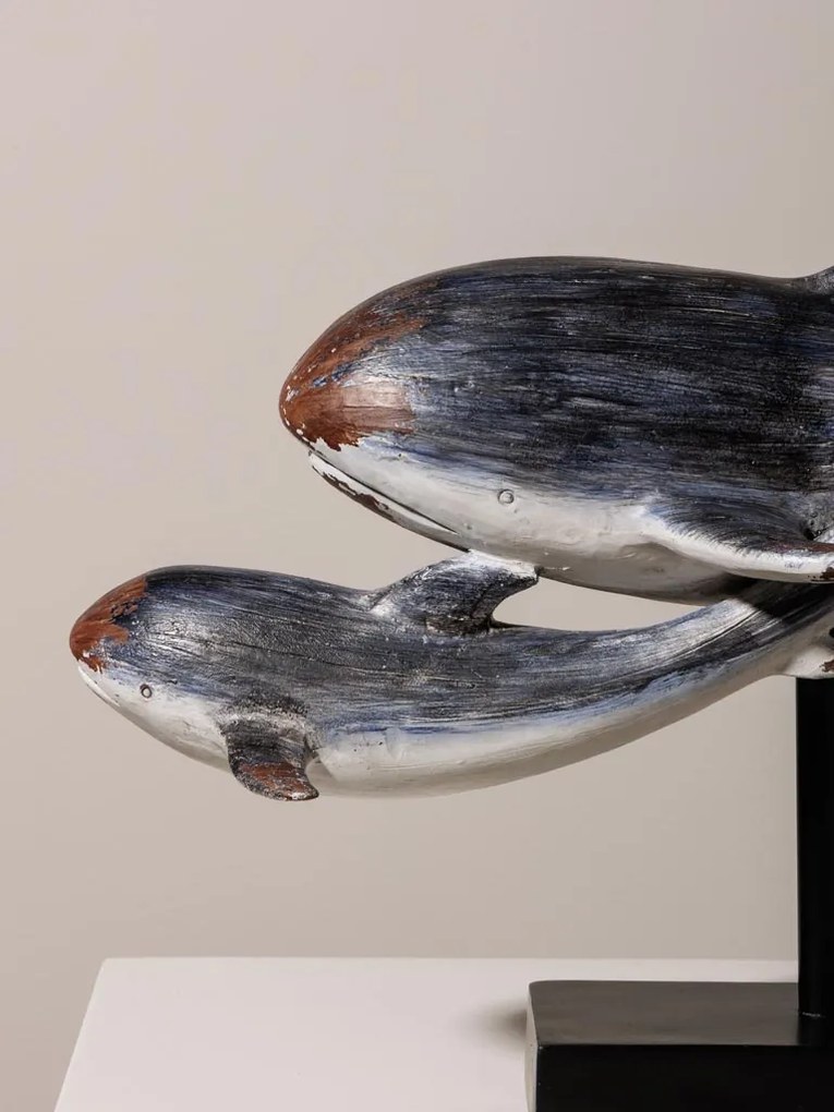 Decoratiune de masa pe postativ, in forma de balena, Whale