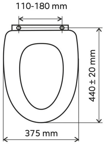FERRO - Capac WC din MDF, decor nuc