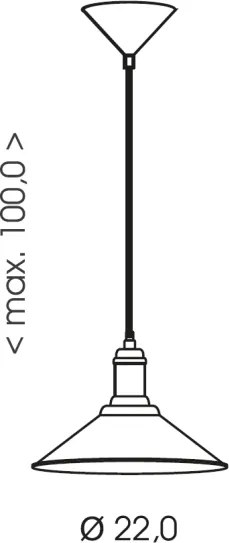 Brilagi - Pendul cu cablu FORGE 1xE27/60W/230V Ø 22 cm maro