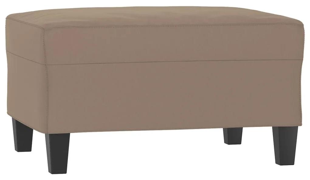 Canapea cu 3 locuri si taburet, gri taupe, 210 cm, microfibra Gri taupe, 240 x 77 x 80 cm