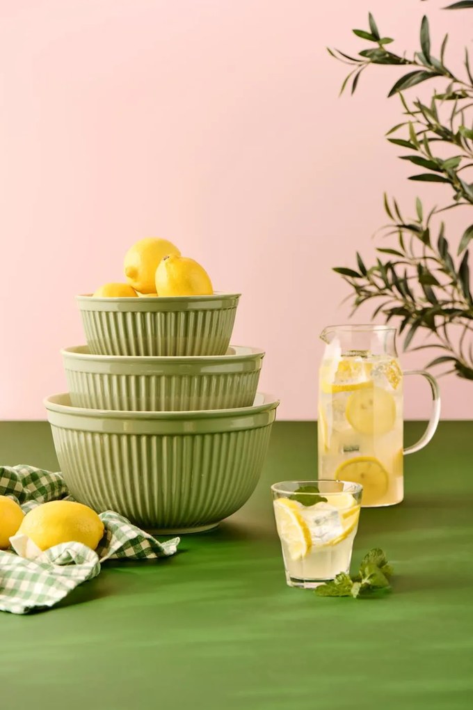 IB Laursen Set 3 boluri ceramice verzi MYNTE WASABI