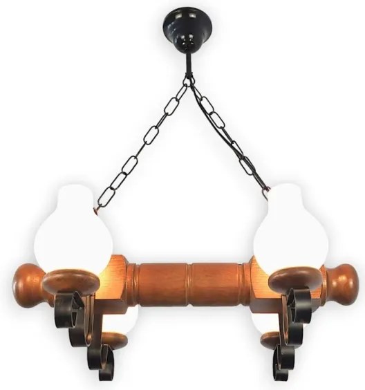 Lustră pe lanț Brilagi RUSTIC 4xE14/40W/230V fag/nuc