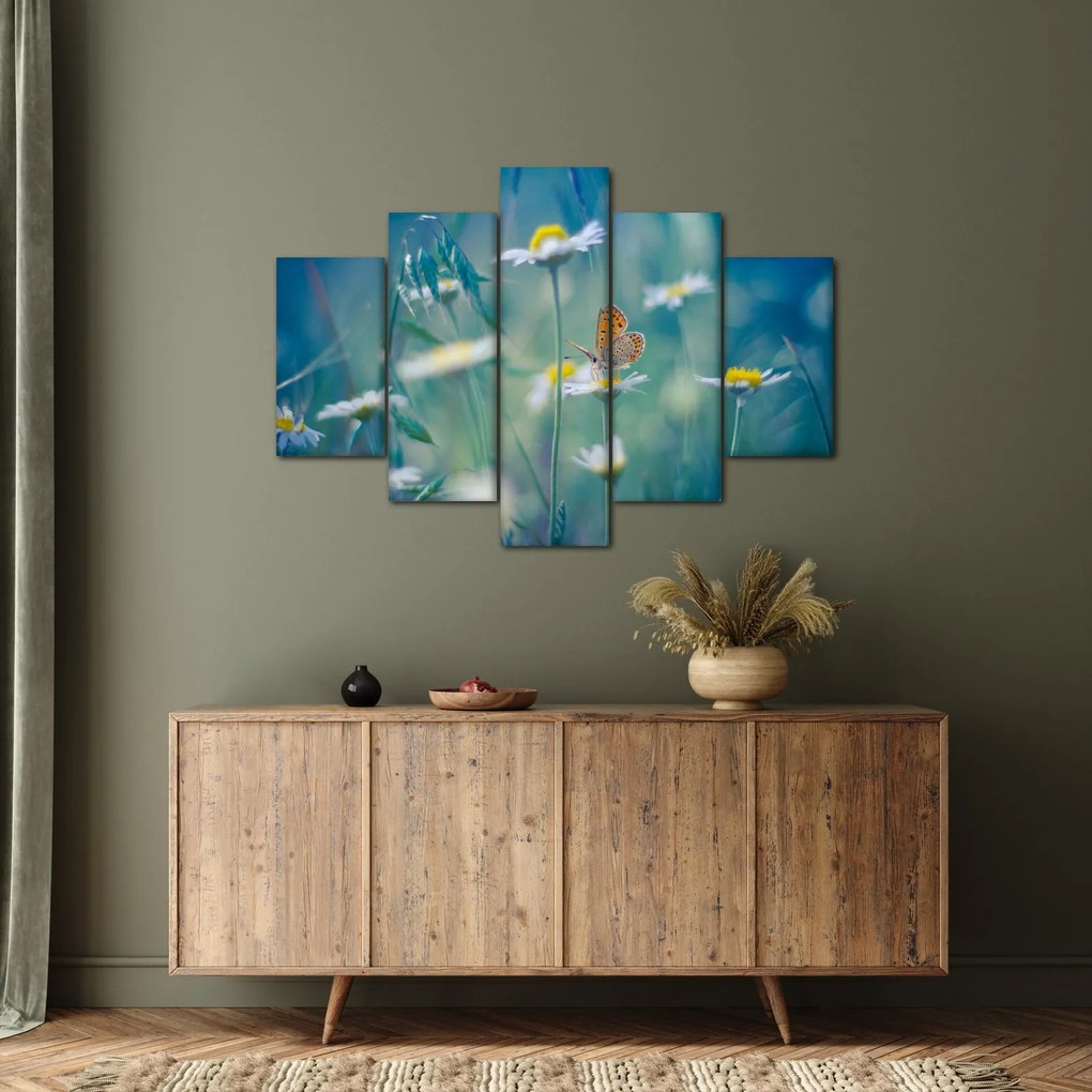 Tablou - Fluture pe margaretă (150x105 cm)