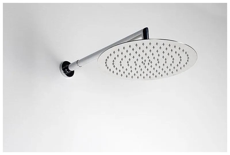 Cap de duș argintiu lucios din oțel inoxidabil ø 30 cm Slim – Sapho