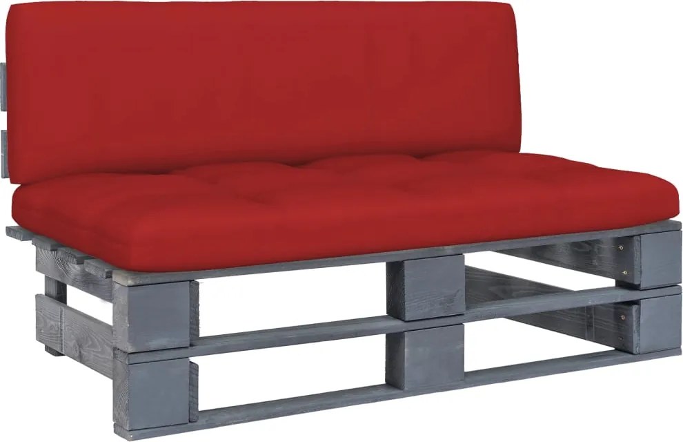 vidaXL Canapea grădină din paleți de mijloc gri lemn pin impregnat