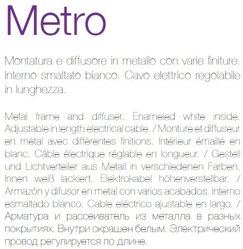 Pendul design modern minimalist METRO SP1 negru 139098