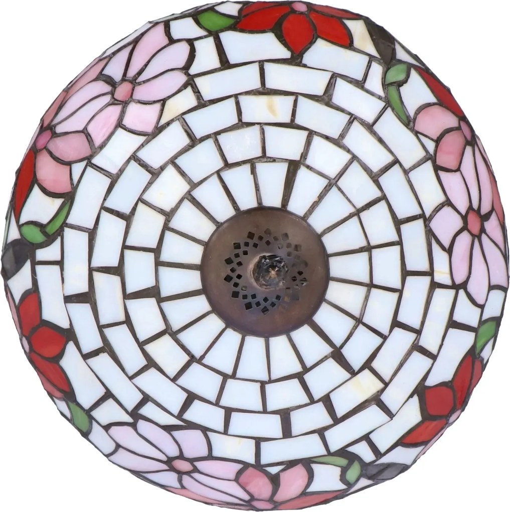 Lampa de masa Tiffany Flower h 45 cm, abajur 30 cm