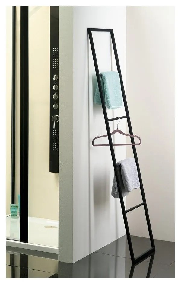 Suport tip scară pentru prosoape negru mat Ska – Sapho