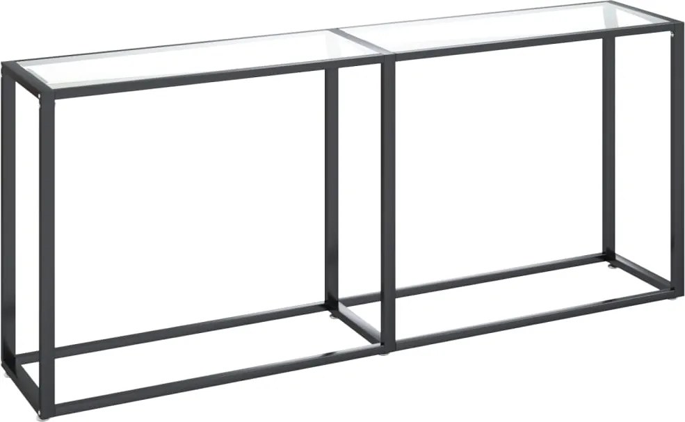 vidaXL Masă consolă, transparent, 180x35x75,5 cm, sticlă securizată