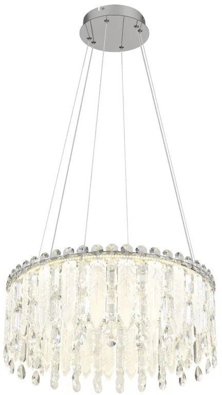 Lustra LED suspendata cu telecomanda KLUNKA crom