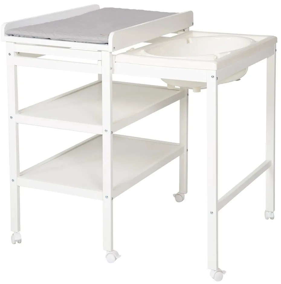 Masă de înfășat albă Style grau – Roba