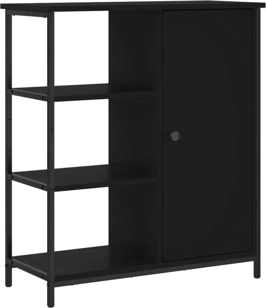 vidaXL Servantă, negru, 70x30x80 cm, lemn prelucrat
