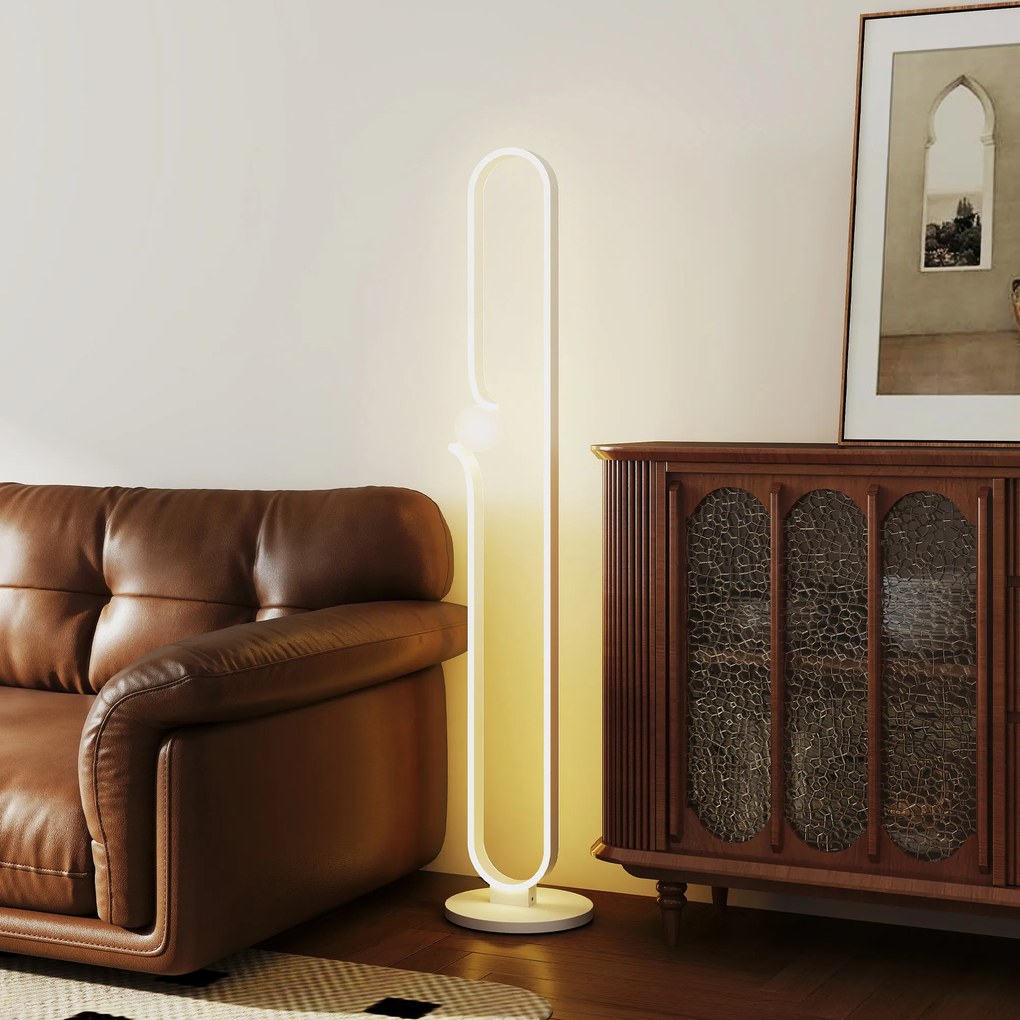 Lampă LED HOMCOM reglabilă cu comutator | Aosom Romania