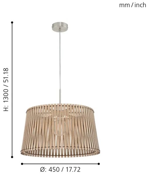 Eglo 96193 - Lustra SENDERO 1xE27/60W/230V