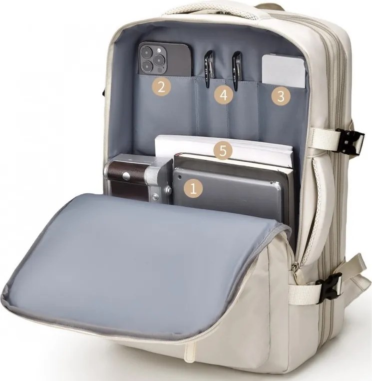 Rucsac universal pentru școală, călătorie și sport Bej