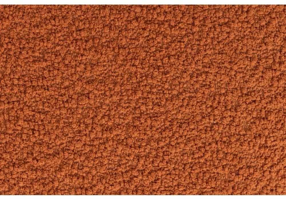 Taburet cărămiziu cu tapițerie din țesătură bouclé Marcos – White Label