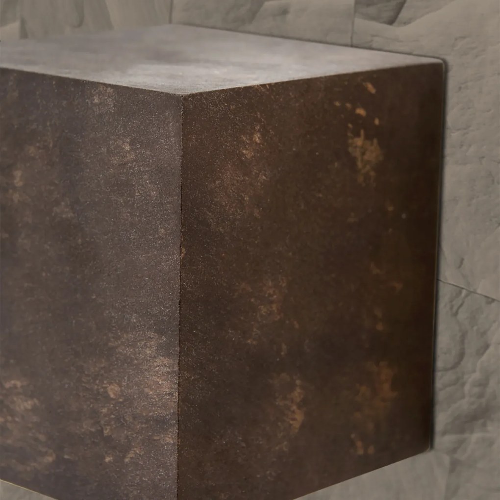 Aplica LED de perete design ambiental Cube antique rustic