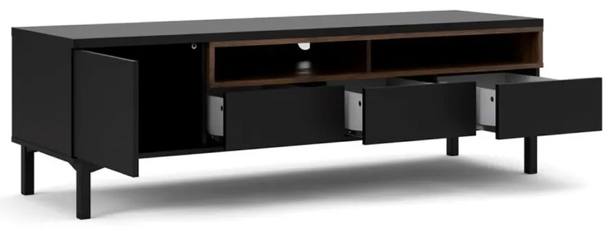 Comodă TV Atrei, negru / nuc