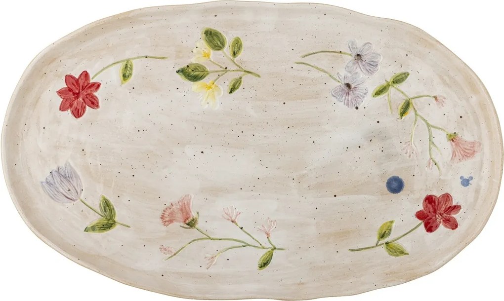Platou din ceramică lucrat manual, multicolor, "Camilla"