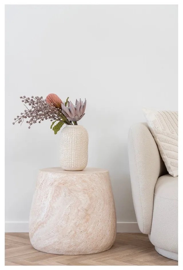 Măsuță de grădină rotundă din piatră ø 47,5 cm Bonn – House Nordic