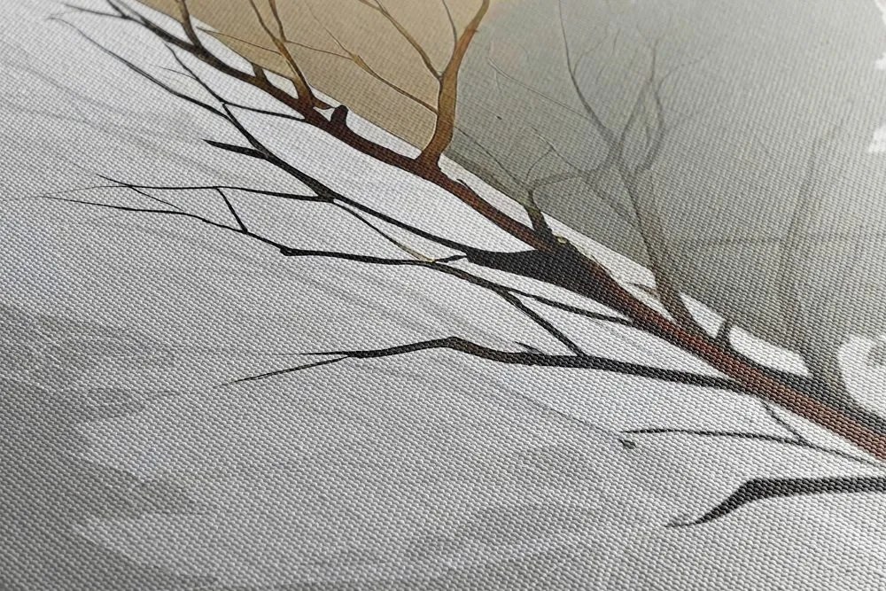 Tablou copac multicolor minimalist