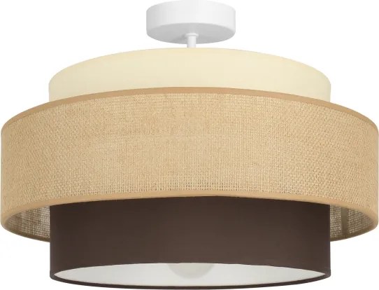 Brilagi - Lustră aplicată RESNA, 1xE27/60W/230V, Ø 40 cm, bej/negru