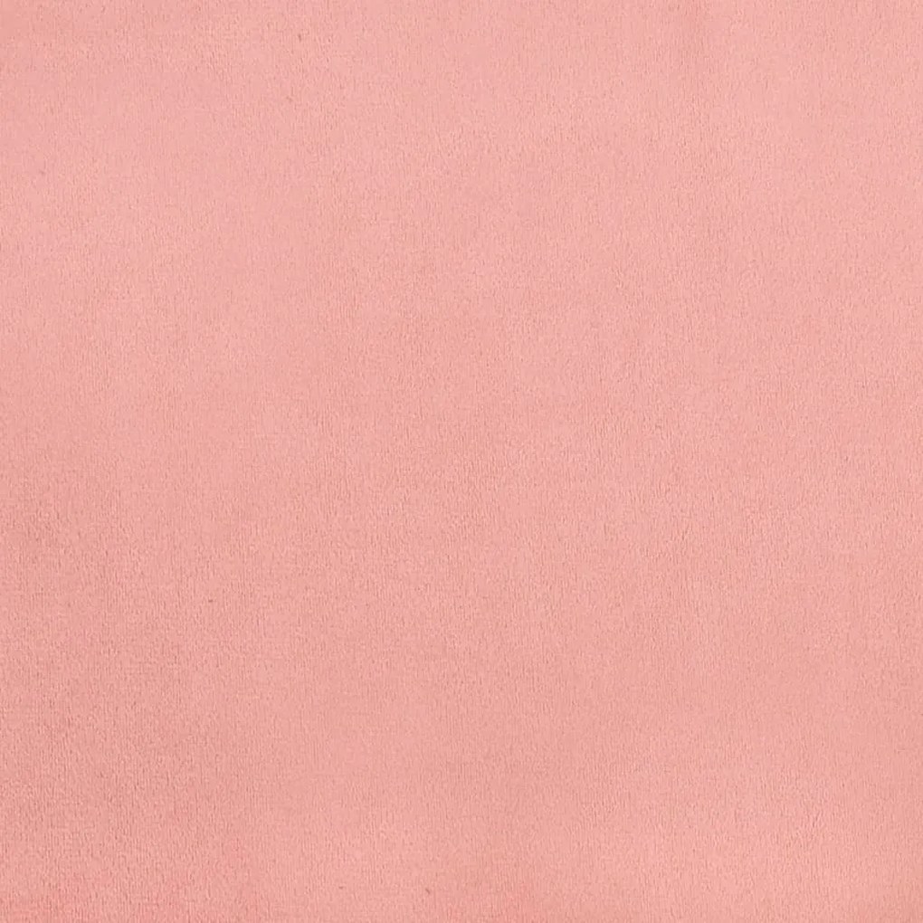 Saltea de pat cu arcuri, roz, 100x200x20 cm, catifea Roz, 100 x 200 cm