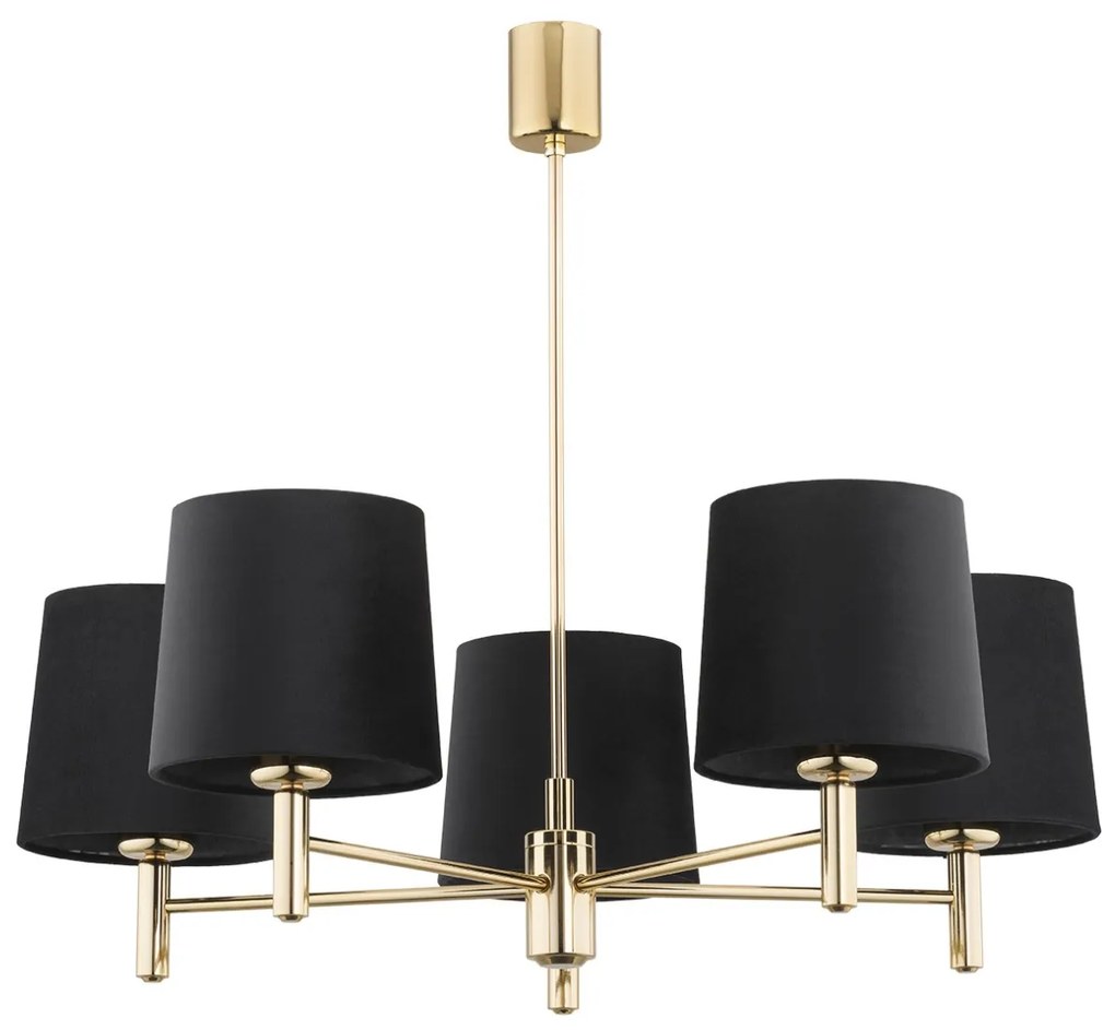 Candelabru modern design elegant PONTE 5L negru