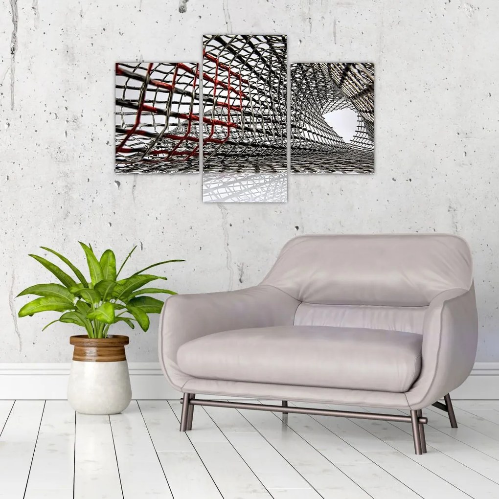 Tablou cu construcție din fier (90x60 cm)