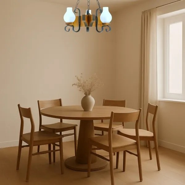 Lustră pe lanț Brilagi QUEEN 3xE14/40W/230V fag