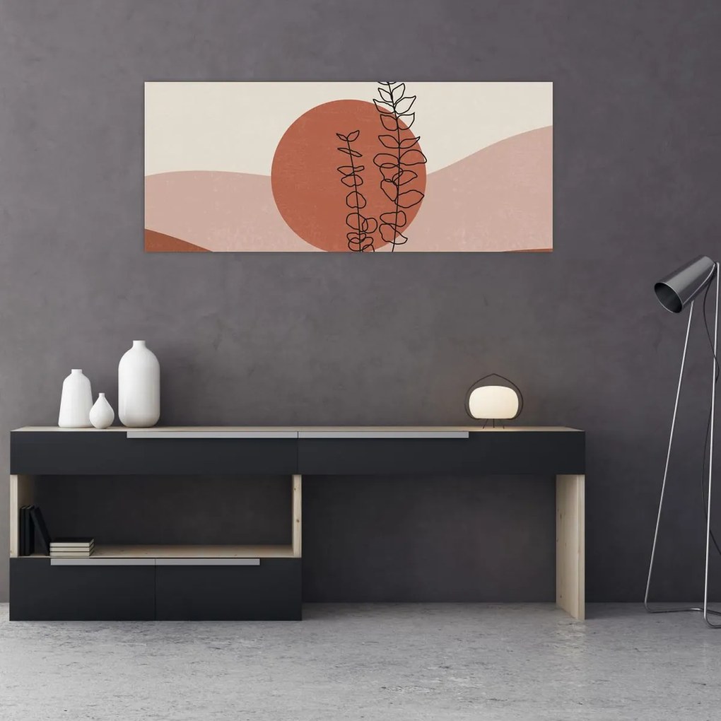 Tablou - Boho frunze N⁰1 (120x50 cm)
