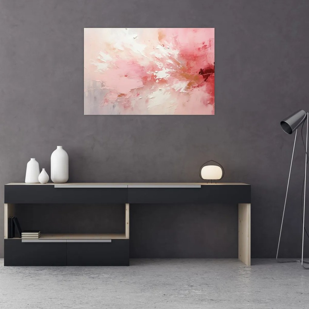 Tablou - Abstract roz (90x60 cm)