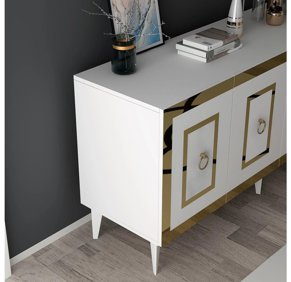 Dulap Pemava 1 (alb + auriu) . 1093529