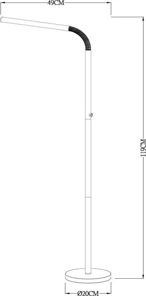 Lucide 36712/04/30 - Lampă LED de podea reglabilă GILLY LED/6W/230V 2700K