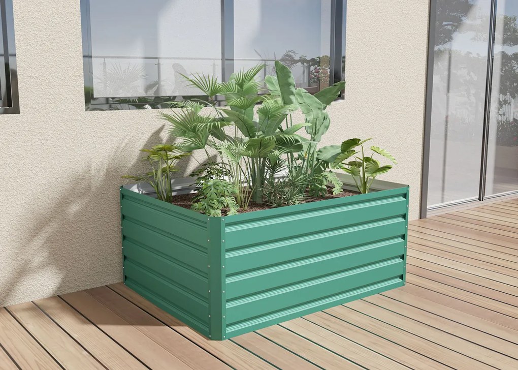 Patură înălțată G21 Daisy 120 x 90 x 52 cm, dintablă, verde