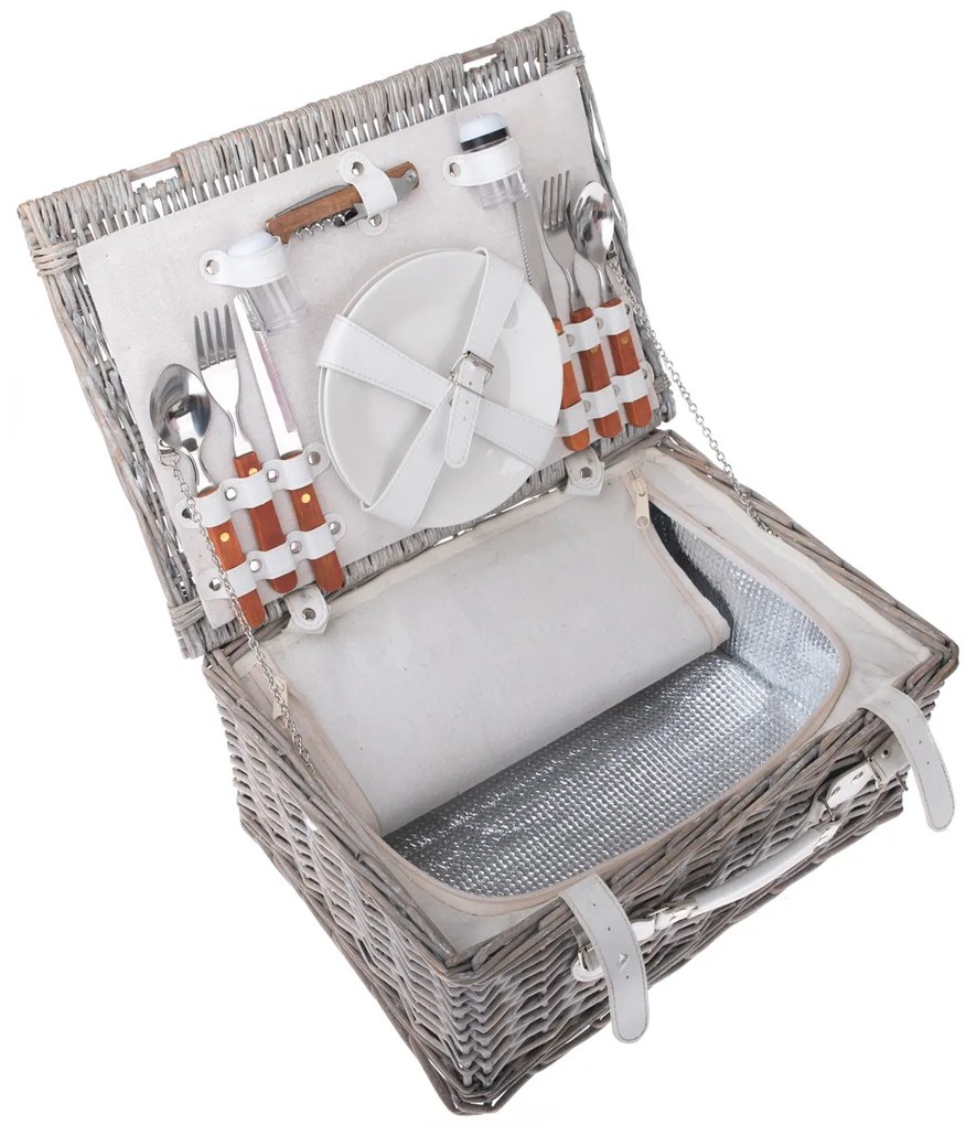 Coș de picnic pentru 2 persoane, cu termos