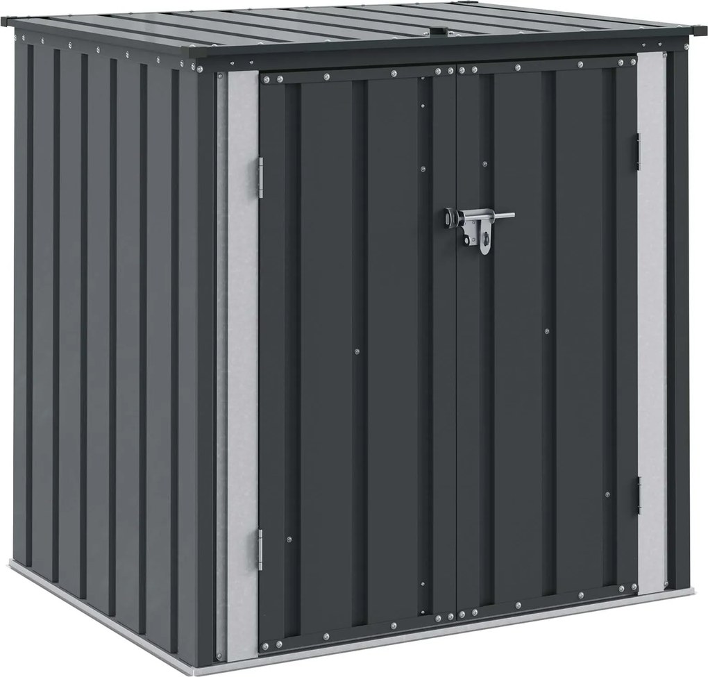 vidaXL Cutie de depozitare pentru grădină Negru 101,5 x 82 x 100 cm