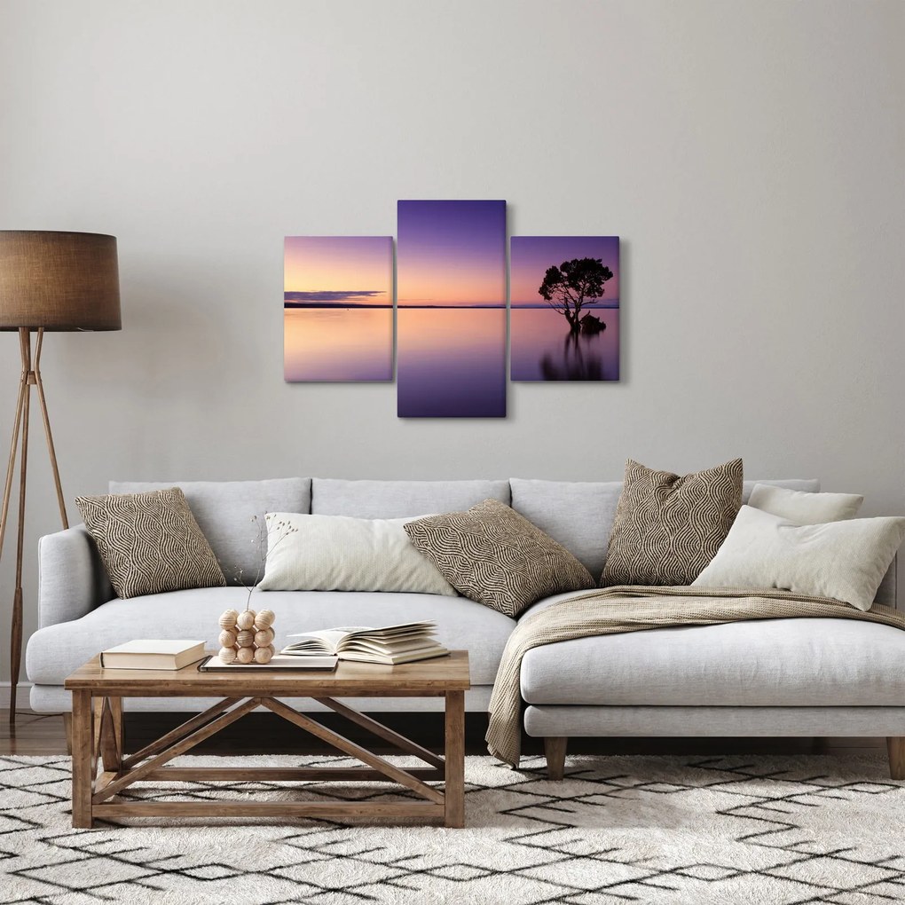 Tablou cu nivelul apei la răsăsrit de soare (90x60 cm)